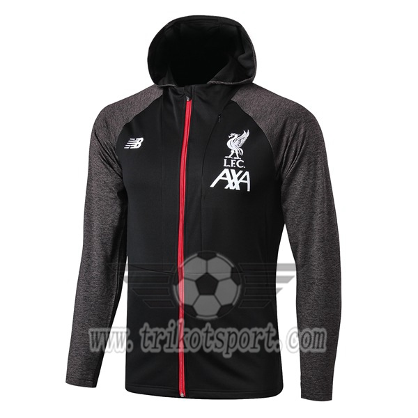 Nouveaux Veste Coupe FC Liverpool Noir/Gris 2019/2020