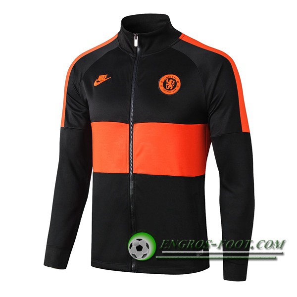 Nouveaux Veste Foot FC Chelsea Noir/Orange 2019/2020