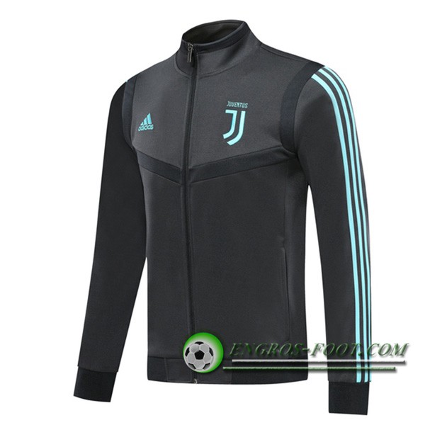 Nouveaux Veste Foot Juventus Gris Fonce 2019/2020