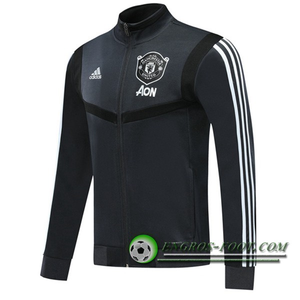 Nouveaux Veste Foot Manchester United Gris Fonce 2019/2020