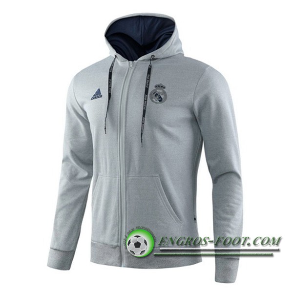 Veste A Capuche Real Madrid Gris 2019/2020