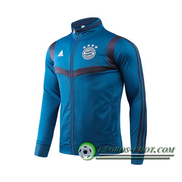 Nouveaux Veste Foot Bayern Munich Bleu Royal Col haut 2019/2020