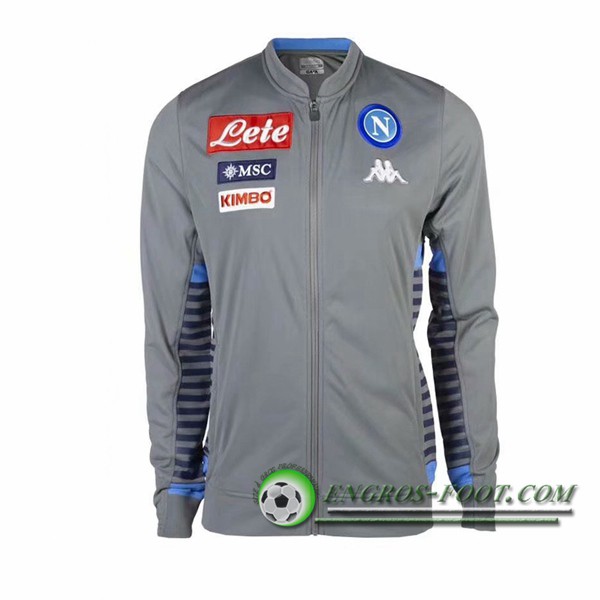 Nouveaux Veste Foot SSC Naples Gris 2019/2020