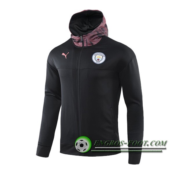 Engros-foot: Veste A Capuche Manchester City Noir 2019/2020 Thailande