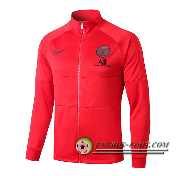 Engros-foot: Nouveaux Veste Foot Paris PSG NIKE ALL Rouge 2019/2020 Thailande