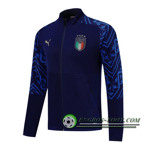 Nouveaux Veste Foot Italie Bleu Saphir -2 2019/2020