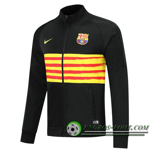 Nouveaux Veste Foot FC Barcelone Noir Jaune 2019/2020