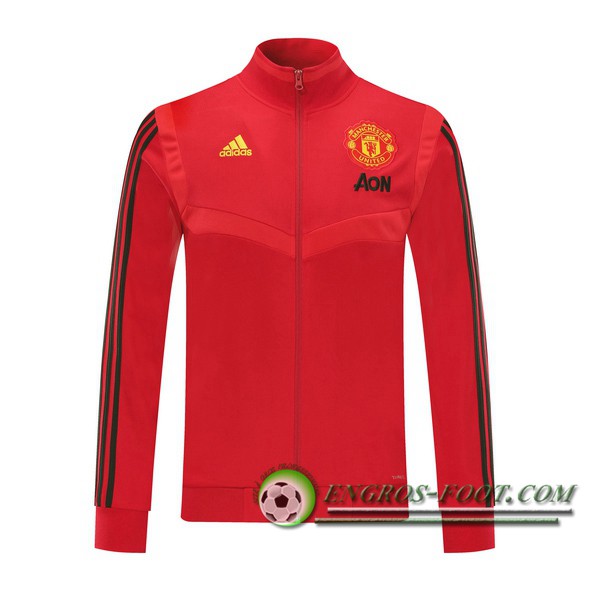 Nouveaux Veste Foot Manchester United Rouge 2019/2020