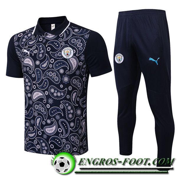 Ensemble Polo Manchester City + Pantalon Noir 2020/2021