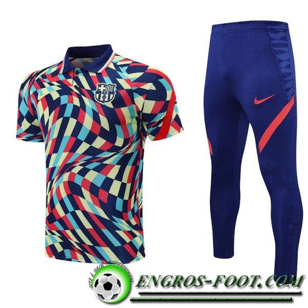 Ensemble Polo FC Barcelone+ Pantalon Bleu/Rouge 2020/2021