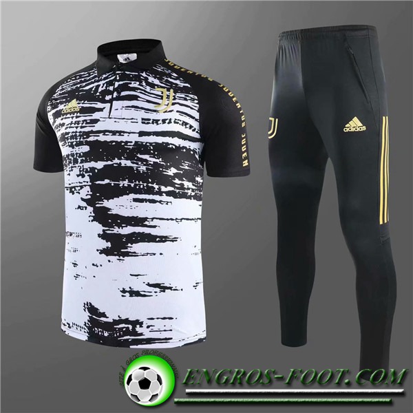 Ensemble Polo Juventus + Pantalon Blanc/Noir 2020/2021