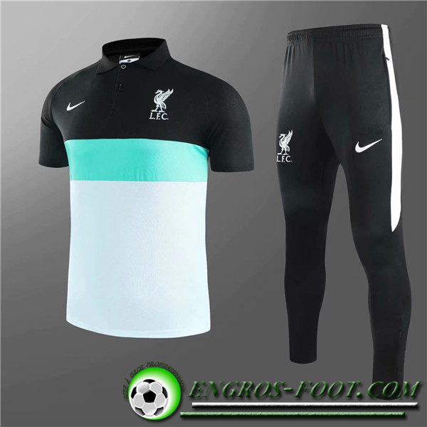 Ensemble Polo FC Liverpool + Pantalon Blanc/Noir 2020/2021