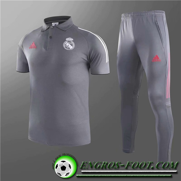 Ensemble Polo Real Madrid + Pantalon Gris 2020/2021