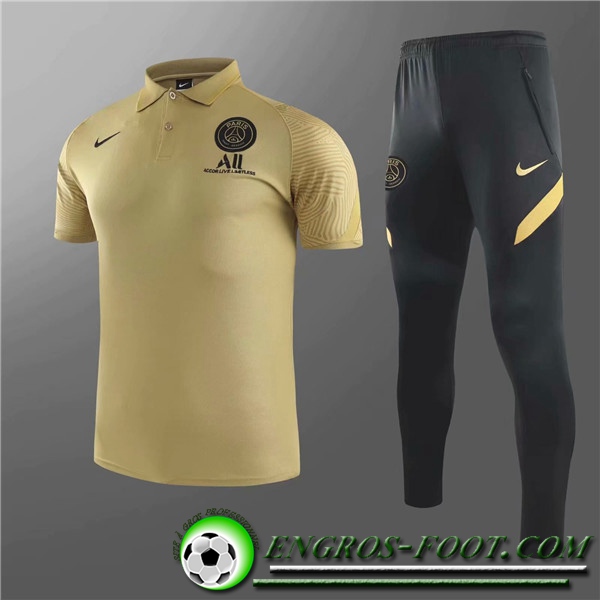 Ensemble Polo Paris PSG + Pantalon Jaune 2020/2021