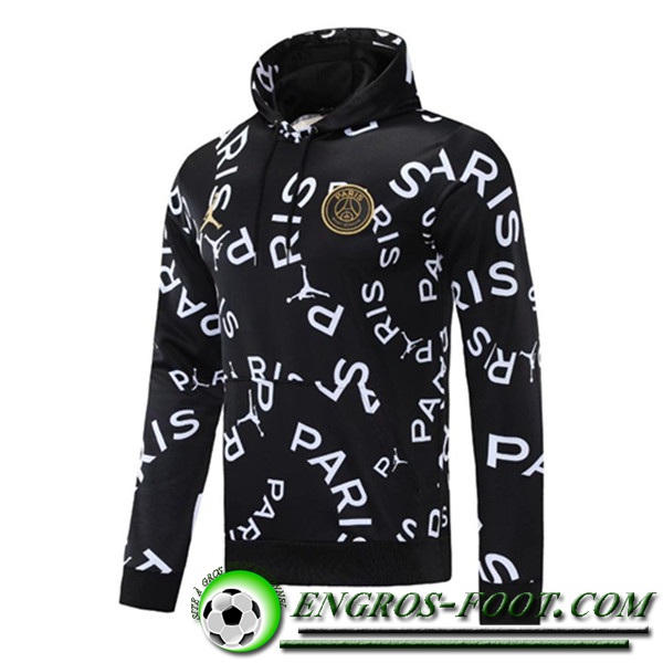 Sweatshirt Training Capuche Jordan PSG Noir 2020/2021