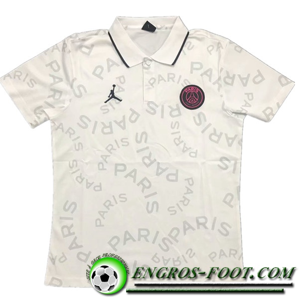 Polo Foot Jordan PSG Blanc 2021/2022