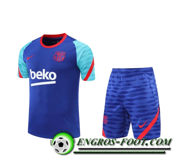 Ensemble Training T-Shirts FC Barcelone + Shorts Bleu 2020/2021