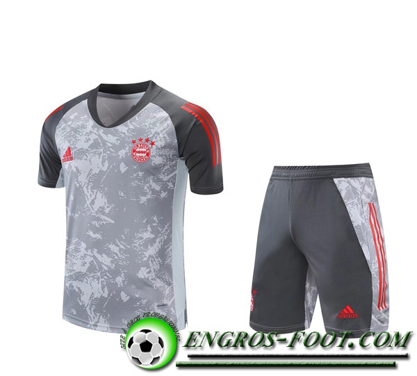 Ensemble Training T-Shirts Bayern Munich + Shorts Grise 2020/2021