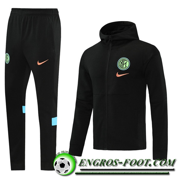 Ensemble Veste A Capuche Survetement - Veste Inter Milan Noir 2020/2021