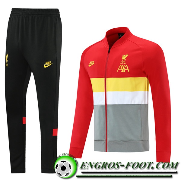 Ensemble Survetement de Foot FC Liverpool Rouge/Gris 2020/2021