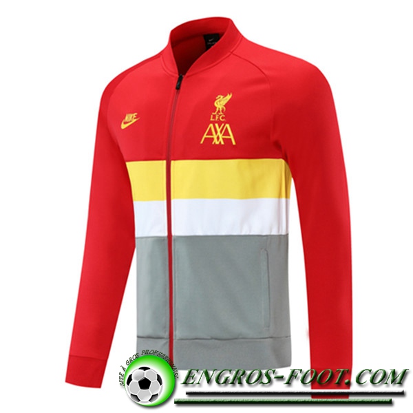 Nouveaux Veste Foot FC Liverpool Rouge/Gris 2020/2021