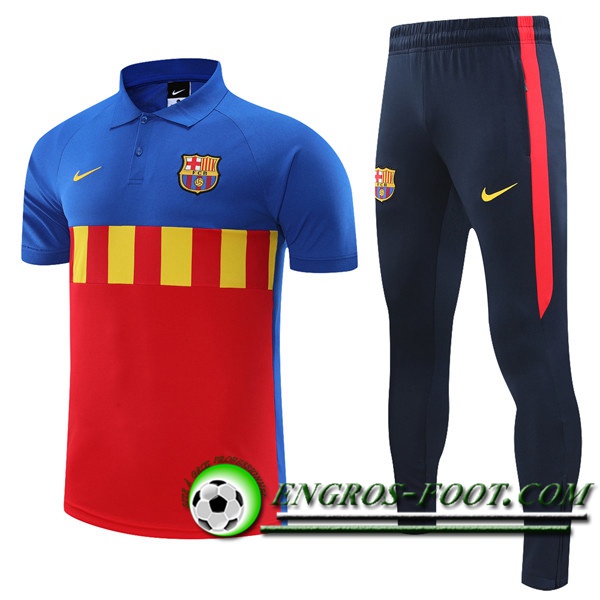 Ensemble Polo FC Barcelone + Pantalon Bleu/Rouge 2021/2022