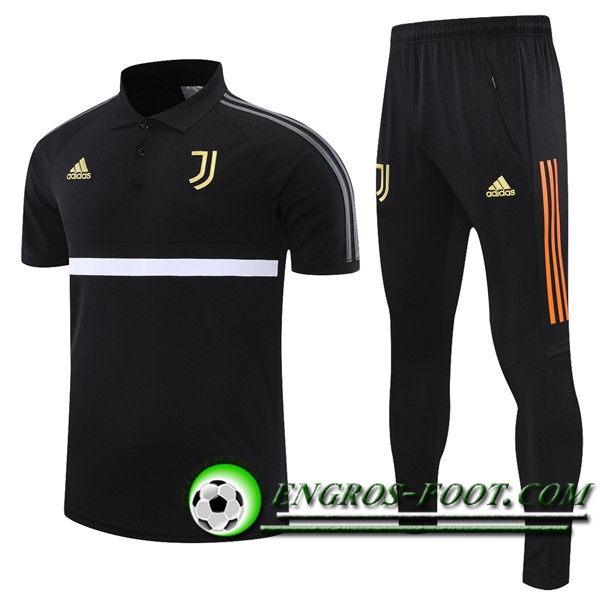 Ensemble Polo Juventus + Pantalon Noir/Blanc 2021/2022