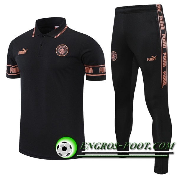 Ensemble Polo Manchester City + Pantalon Noir 2021/2022