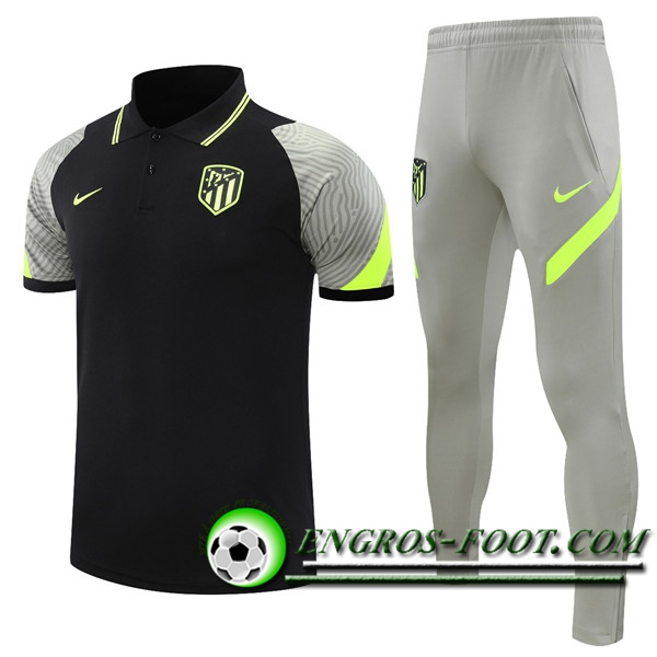 Ensemble Polo Atletico Madrid + Pantalon Noir 2021/2022