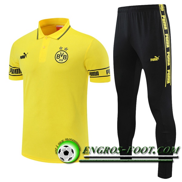 Ensemble Polo Dortmund BVB + Pantalon Jaune 2021/2022