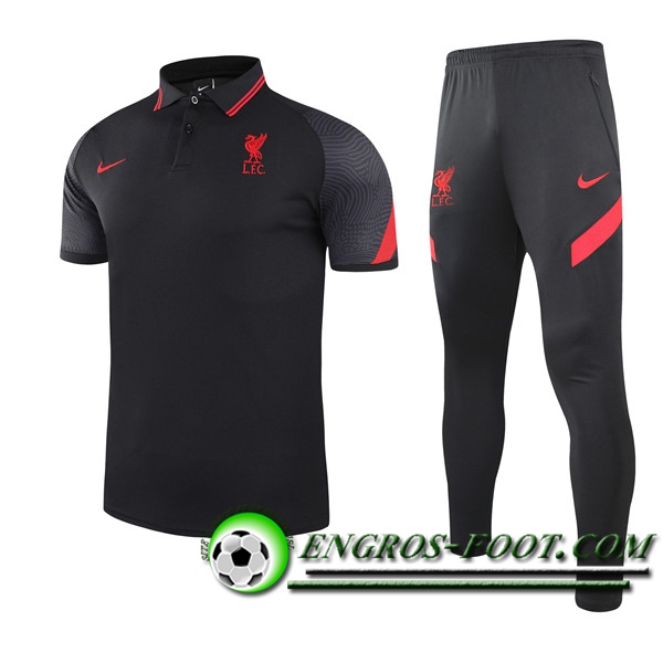 Ensemble Polo FC Liverpool + Pantalon Noir 2021/2022