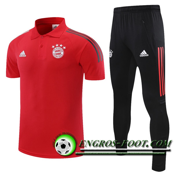 Ensemble Polo Bayern Munich + Pantalon Rouge 2021/2022