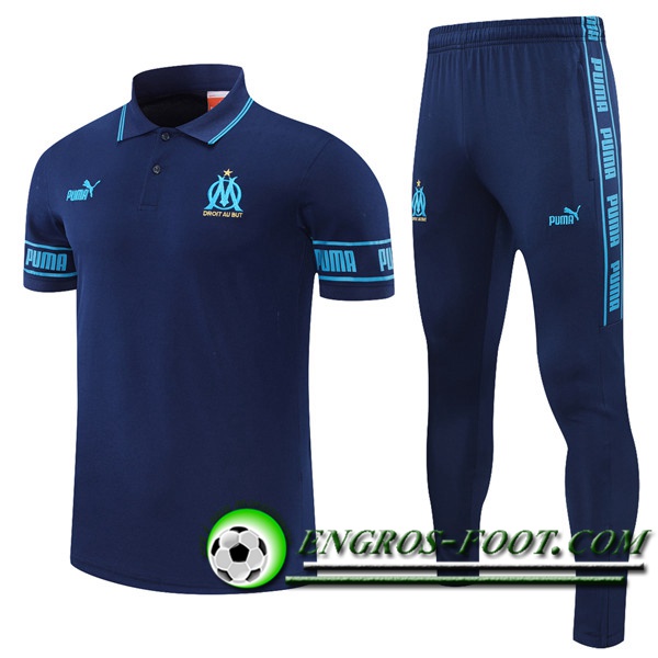 Ensemble Polo Marseille OM + Pantalon Bleu Marin 2021/2022