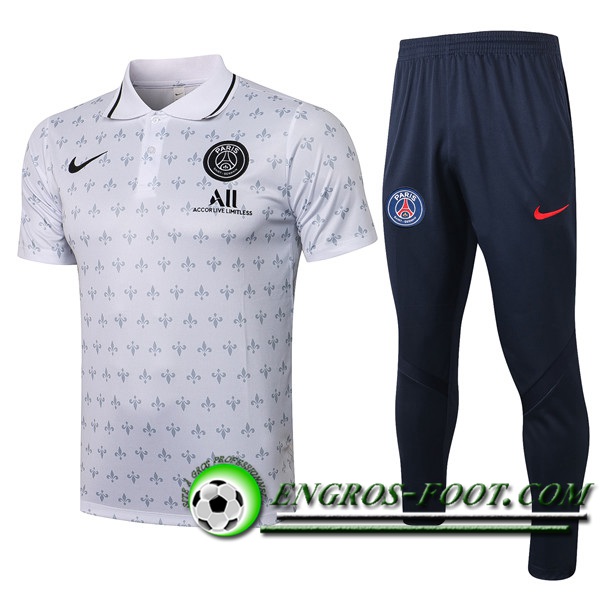 Ensemble Polo PSG + Pantalon Blanc 2021/2022