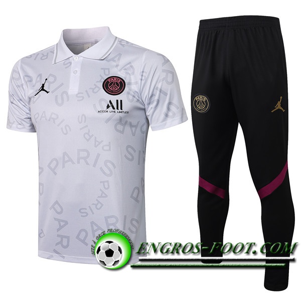 Ensemble Polo Jordan PSG + Pantalon Blanc 2021/2022