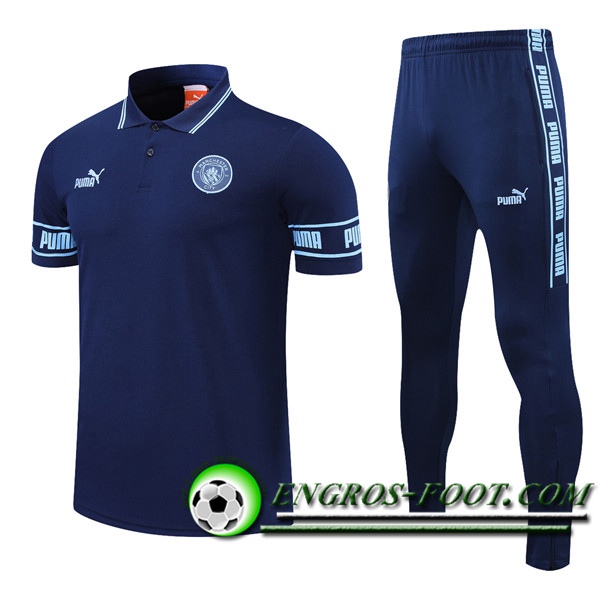 Ensemble Polo Manchester City + Pantalon Bleu 2021/2022