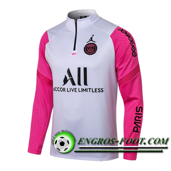 Sweatshirt Training Jordan PSG Blanc/Rose 2021/2022