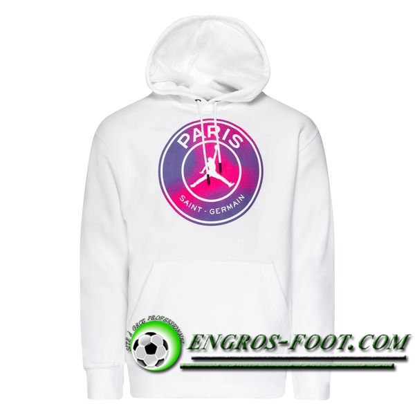 Sweatshirt Training Capuche Jordan PSG Blanc 2021/2022