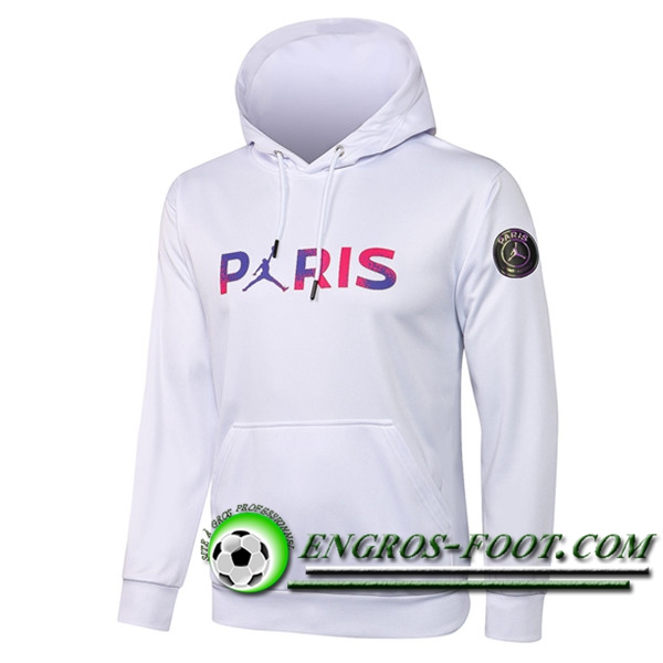 Sweatshirt Training Capuche Jordan PSG Paris Blanc 2021/2022