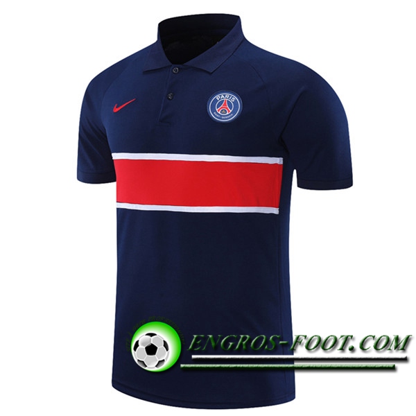 Polo Foot PSG Bleu/Rouge 2021/2022