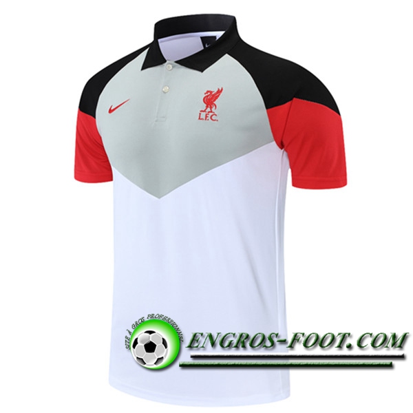 Polo Foot FC Liverpool Blanc/Grise 2021/2022