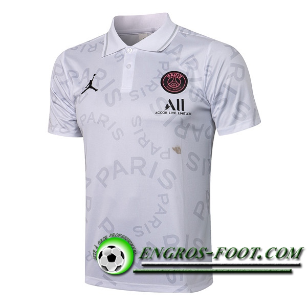 Polo Foot Jordan PSG Blanc 2021/2022