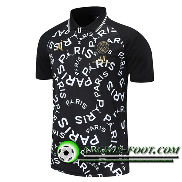 Polo Foot Jordan PSG Noir/Blanc 2021/2022