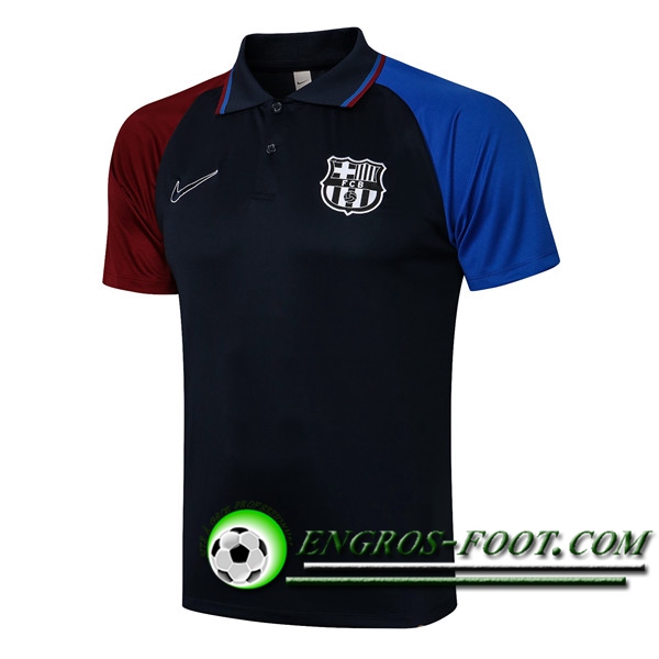 Polo Foot FC Barcelone Noir/Bleu 2021/2022