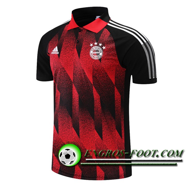 Polo Foot Bayern Munich Rouge/Noir 2021/2022