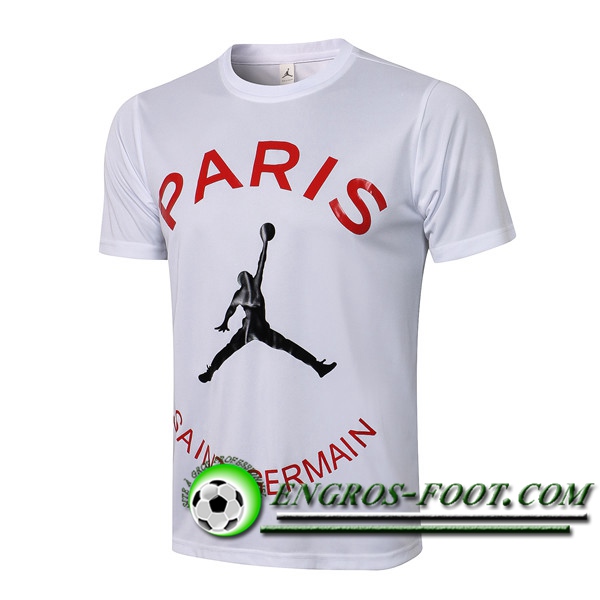 Training T-Shirts PSG Jordan Blanc/Rouge 2021/2022