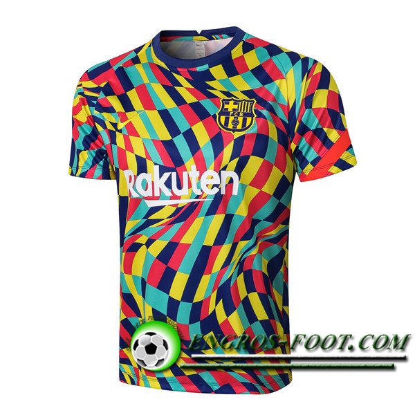 Training T-Shirts FC Barcelone Jaune/Bleu 2021/2022