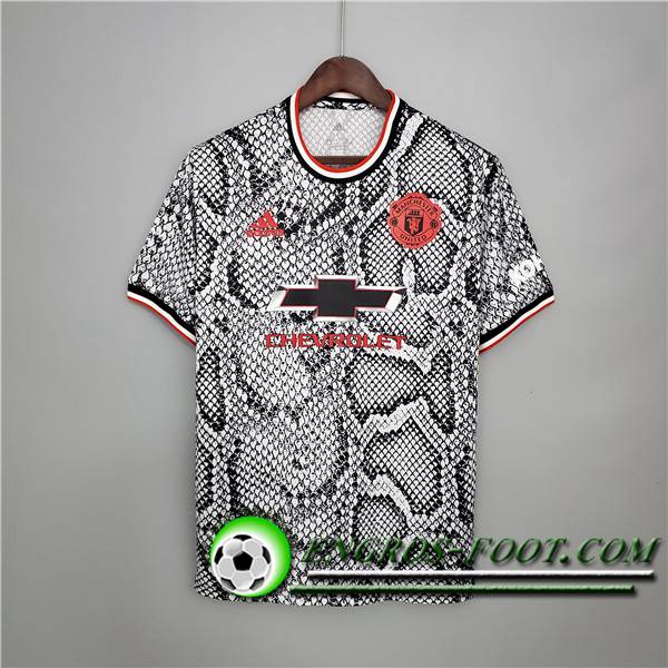 Training T-Shirts Manchester United Noir/Blanc 2021/2022