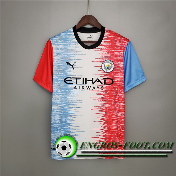 Training T-Shirts Manchester City Blanc/Bleu/Rose 2021/2022