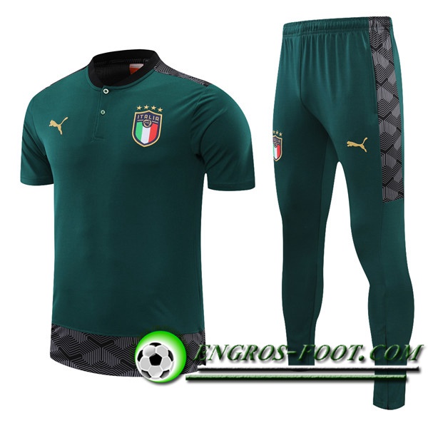 Ensemble Training T-Shirts Italie + Pantalon Vert 2021/2022